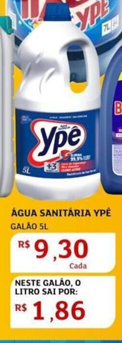 Assaí Atacadista Água Sanitária Ypê 5L oferta