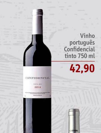 Sonda Vinho Português Confidencial Tinto 750ml oferta