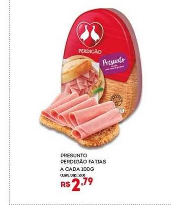 Bistek Supermercados Presunto Perdigão Fatias 100g oferta