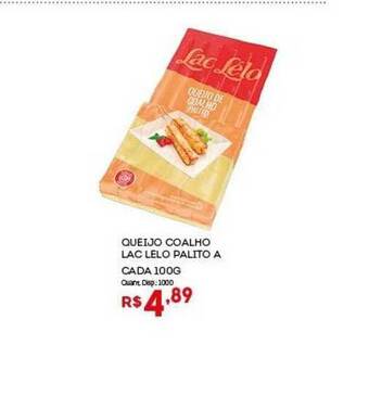 Queijo Coalho Lac Lelo Palito 100g
