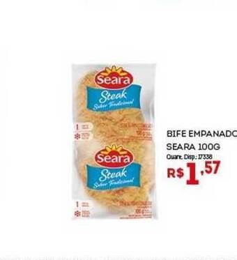 Bistek Supermercados Bife Empanado Seara 100g oferta