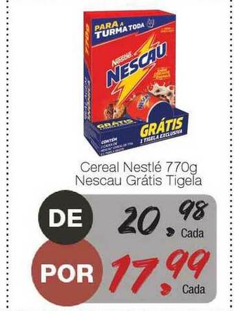 Supermercado Dalben Cereal Nestlé Nescau Grátis 770g oferta