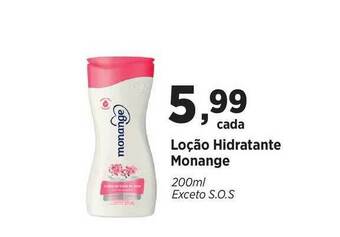 Drogaria Araújo Loção Hidratante Monange 200ml oferta