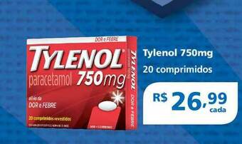 Tylenol 750mg 20 Comprimidos