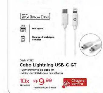 Cabo Lightning Usb C Gt 41387