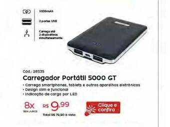 Carregador Portátil 5000 Gt
