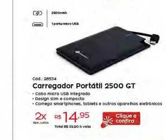 Ibyte Carregador Portátil 2500 Gt oferta