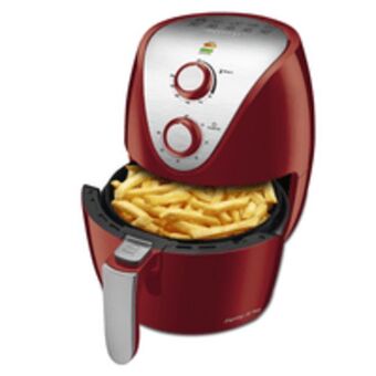 Novo Mundo Fritadeira sem óleo air fryer mondial family, controle de temperatura, 1500w, 3,5l, vermelho/inox - af-32ri oferta