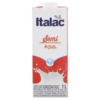 Leite uht semidesnatado italac caixa 1l