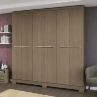 Lojas Certel Guarda roupas kappesberg e530 6 portas nature oferta