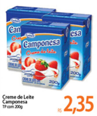 Atacadão Creme de Leite Camponesa 200g oferta