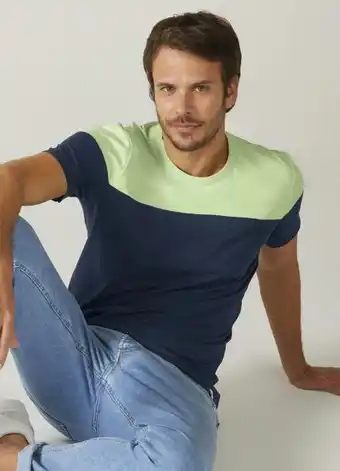 Posthaus Malwee - camiseta slim bicolor marinho oferta