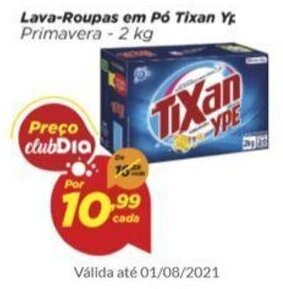 Dia Lava roupas em po Tixan Ype 2kg oferta