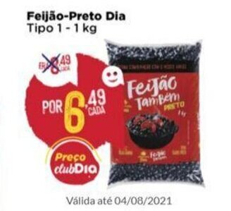 Dia Feijao Preto Dia 1kg oferta