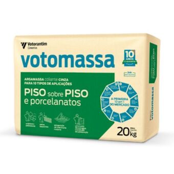 Leroy Merlin Argamassa piso sobre piso interno e externo cinza 20kg votoran oferta