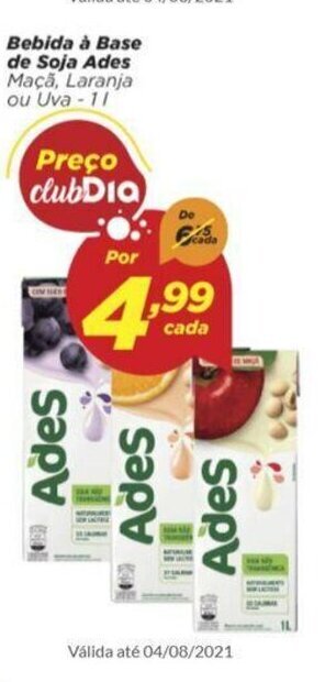 Dia Bebida a Base de Soja Ades 1l oferta