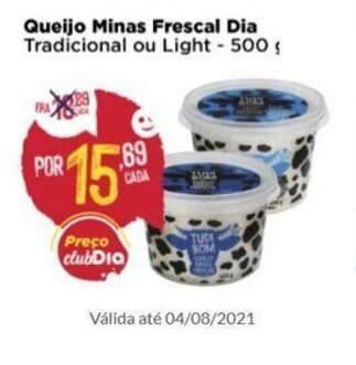 Dia Queijo Minas Frescal Dia 500g oferta