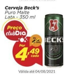 Dia Cerveja Beck's 350ml oferta