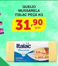 Roldão Queijo mussarela italac kg oferta