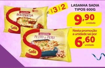 Roldão Lasanha sadia 600g oferta