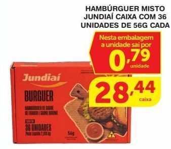 Roldão Hambúrguer misto jundiaí 36un oferta