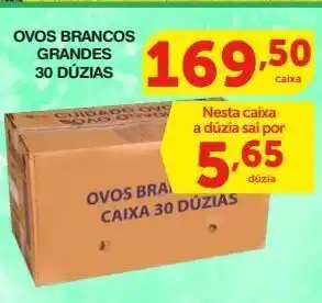 Roldão Ovos brancos frandes 30 dúzias oferta