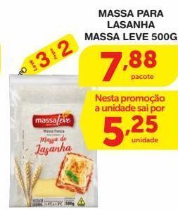 Roldão Massa para lasanha massa leve 500g oferta