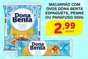Roldão Macarrão com ovos dona benta 500g oferta