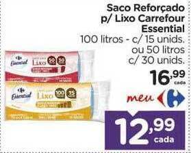 Carrefour Saco reforçado p- lixo carrefour essential oferta