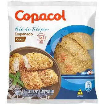 Tome Leve Filé de peixe tilapia empanado copacol coco 400g oferta