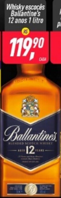 Frangolândia Whisky escoces Ballantine's 12 anos 1L oferta