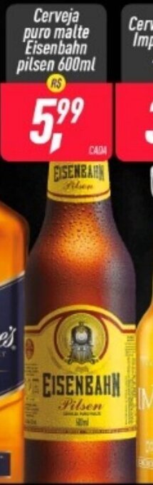 Frangolândia Cerveja puro malte Eisenbahn pilsen 600ml oferta