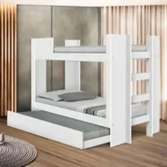 Novo Mundo Beliche solteiro merlin branco com auxiliar oferta