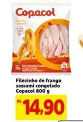 Extra Supermercado Filezinho de Frango sassami congelado Copacol 800g oferta