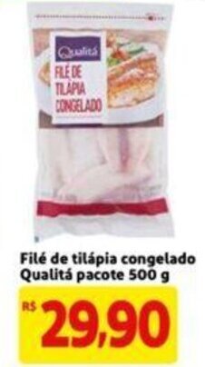 Extra Supermercado Filé de Tilápia congelado Qualitá pacote 500g oferta