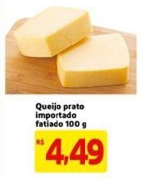 Extra Supermercado Queijo Prato Importado fatiado 100g oferta