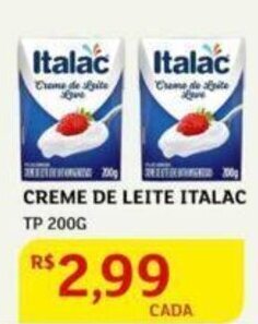 Assaí Atacadista Creme de Leite Italac TP 200g oferta