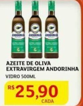 Assaí Atacadista Azeite de Oliva Extravirgem Andorinha 500ml oferta