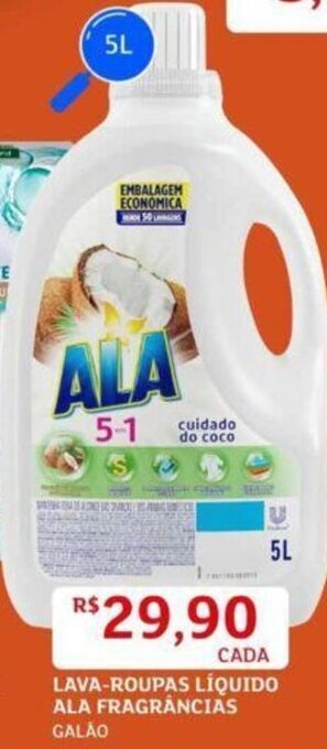 Lava roupas Líquido Ala Frag. 5L