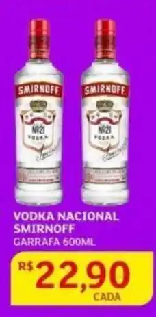 Vodka nacional Smirnoff 600ml
