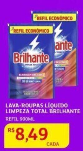 Assaí Atacadista Lava roupas Líquido Limpeza Total Brilhante 900ml oferta