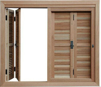 Quero Quero Janela madeira cedrinho rajada pantog 125 pop 120x100x12 vidro liso oferta