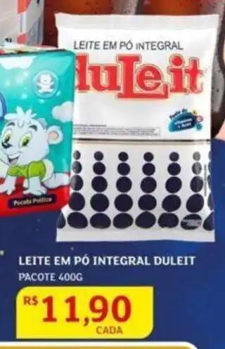 Assaí Atacadista Leite em pó Integral Duleit 400g oferta