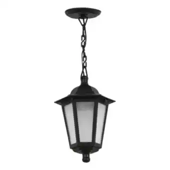 Pendente externo 1 lâmpada preto plástico grega dital