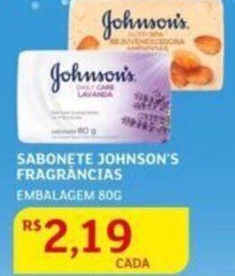 Assaí Atacadista Sabonete Johnson's Frag. 80g oferta