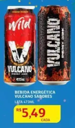 Bebida Energética Vulcano Sabores 473ml