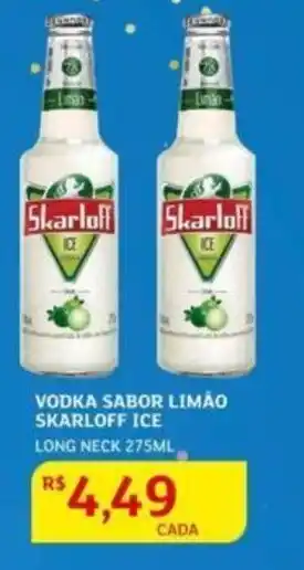 Assaí Atacadista Vodka Sabor Limão Skarloff Ice 275ml oferta
