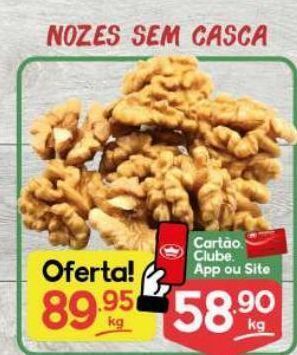 Supermercados Princesa Nozes sem casca oferta
