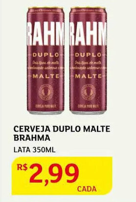 Assaí Atacadista Cerveja Duplo Malte Brahma 350ml oferta