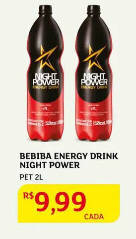 Assaí Atacadista Bebida Energy Drink Night Power 2L oferta